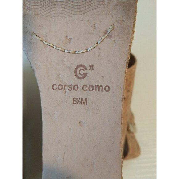 Corso Como Fairen Platform Wedge Natural Cork Sandal - 8.5M - Picture 9 of 11